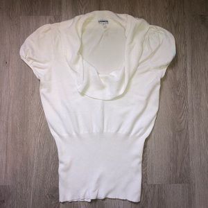 Express cream sweater, cap sleeve, size S